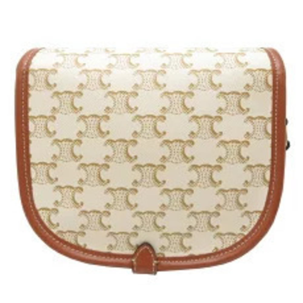 Celine Falco White Bag Triomphe Shoulder White